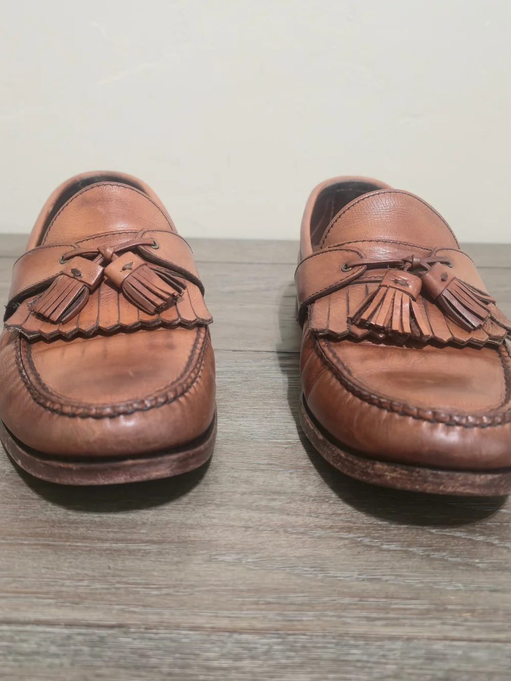 Men's Allen Edmonds Elfield Tassel Loafers Brown Leather 9.5D USA Old Money Prep